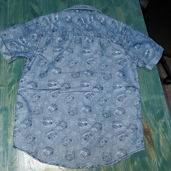 Lucky Brand Boys buttondown with bear pattern Medium - Picture 7 of 8